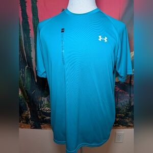 Under Armour The Tech Tee Men's Large Blue/Green shirt NWT